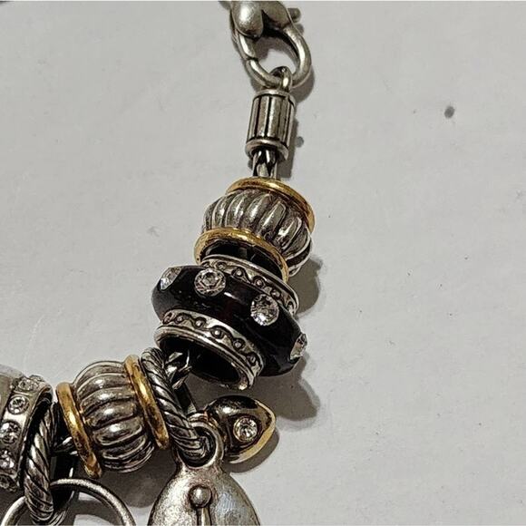 Brighton love, ring, cross, C, "I'm yours" silver‎ plated charm bracelet - Picture 6 of 6